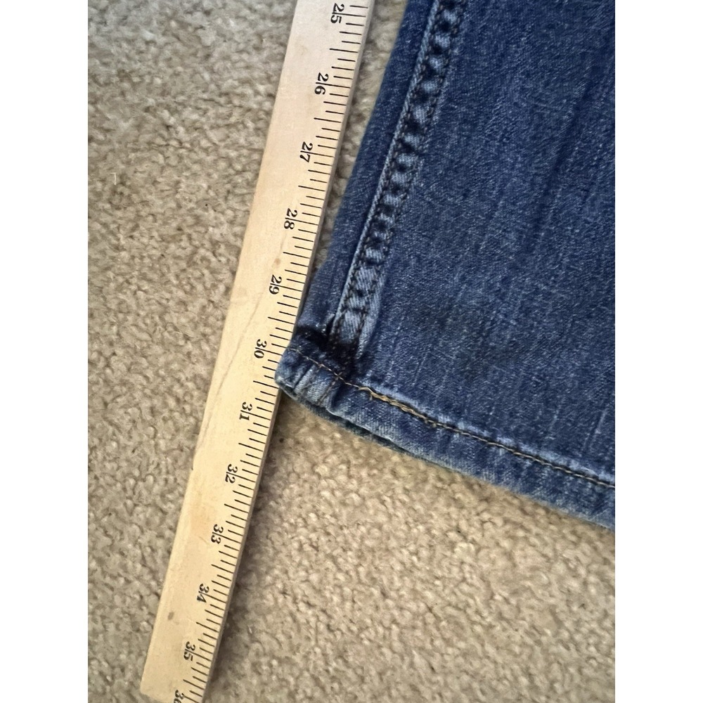 LEVI LEVIS 505 STRAIGHT Leg Jeans Mens 34X32 Denim Red Tab Grunge Distressed - Picture 8 of 8